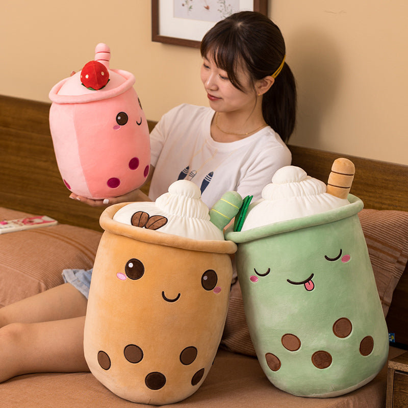 Cute Bubble Tea Plush Hold Pillow JK3086