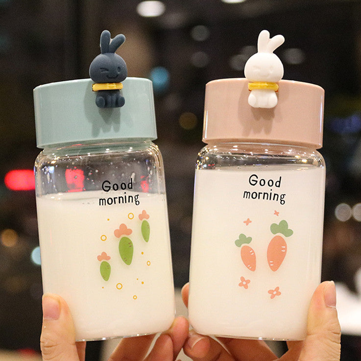 Cute Carrots Glass Water Bottle  JK2325