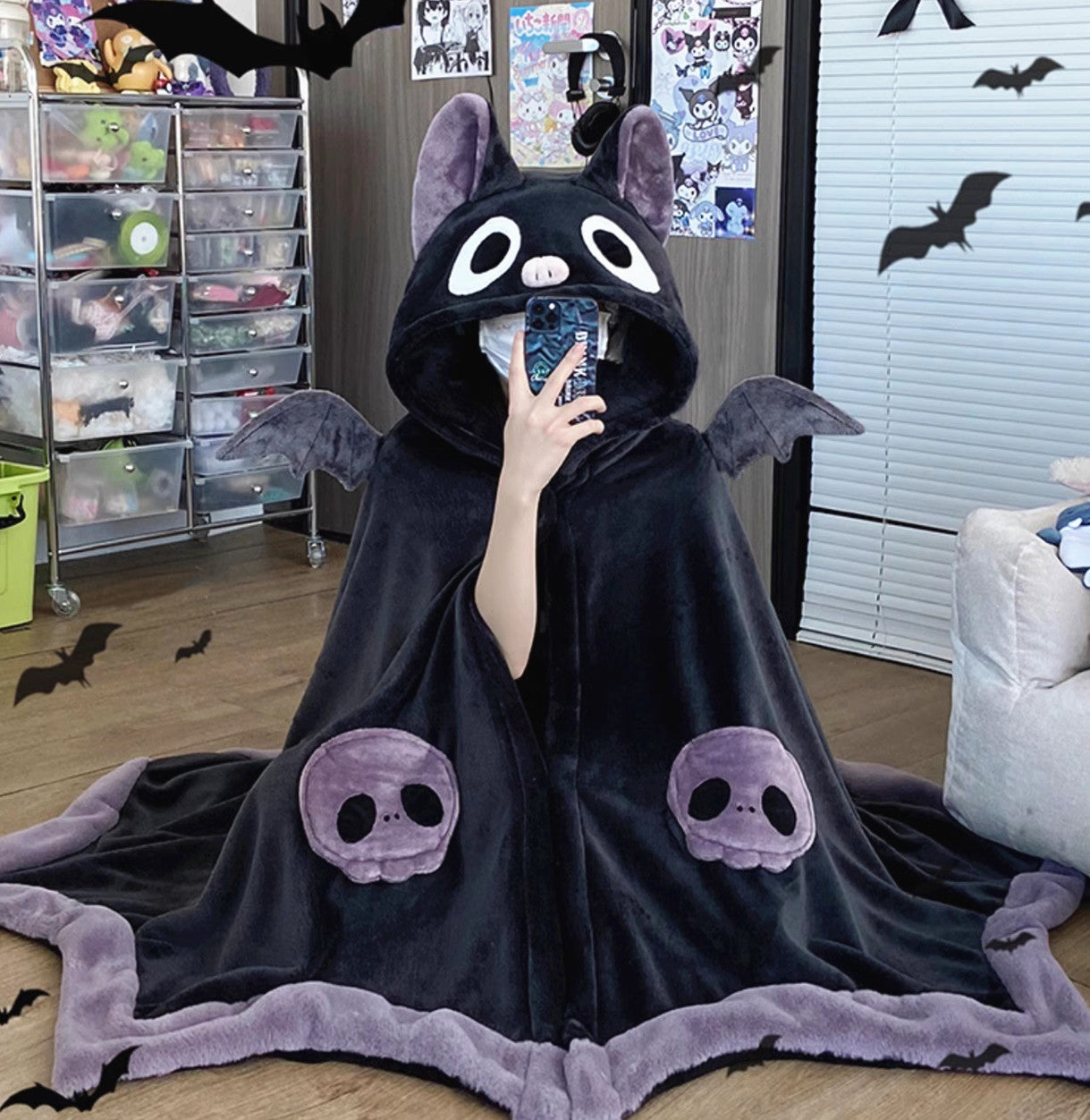 Fashion Bat Cloak Blanket JK3564