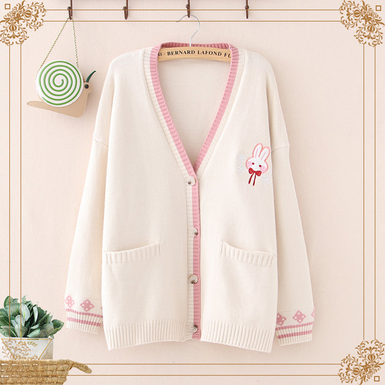 Fashion Rabbit Sweater Coat JK3012