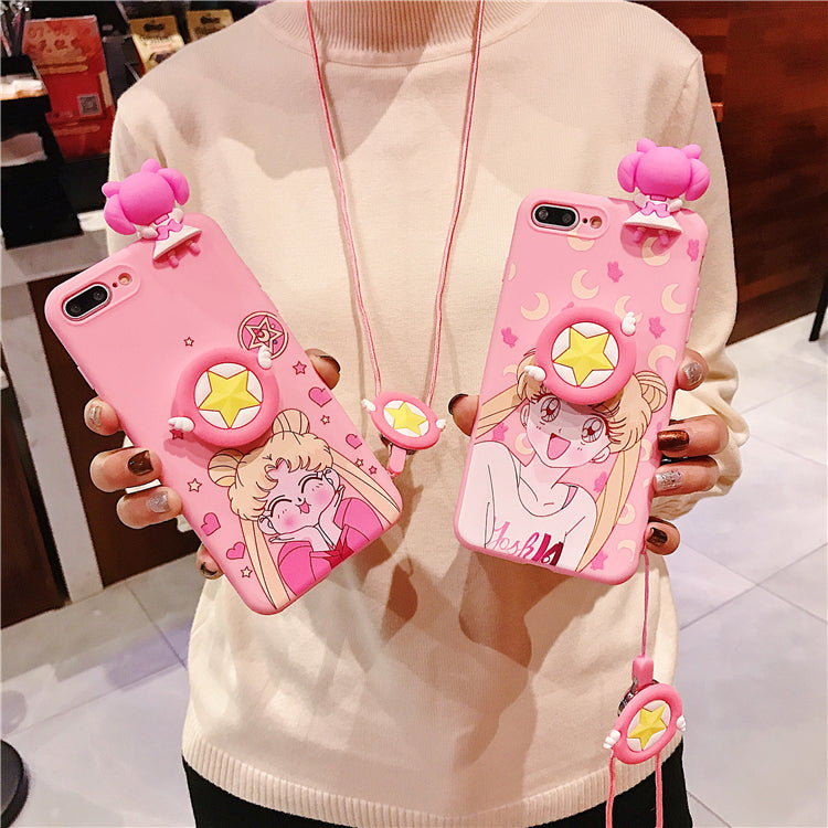 Pink Usagi Phone Case for iphone 6/6s/6plus/7/7plus/8/8P/X/XS/XR/XS Max JK1240