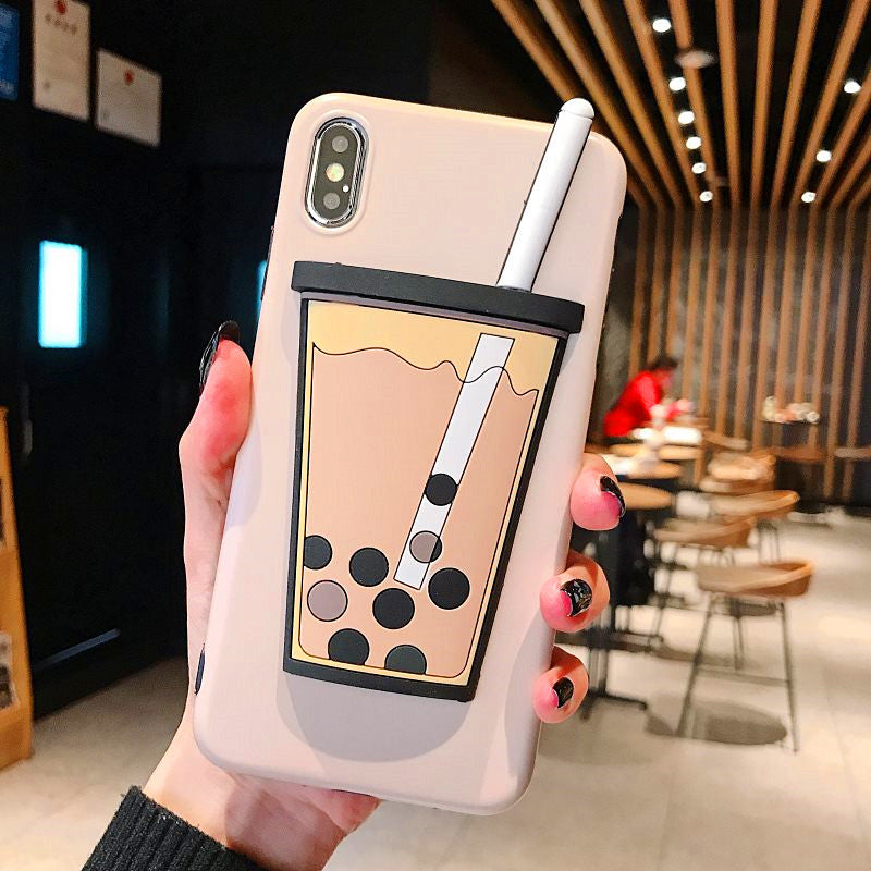 Bubble Tea Phone Case for iphone 6/6s/6plus/7/7plus/8/8P/X/XS/XR/XS Max JK1306