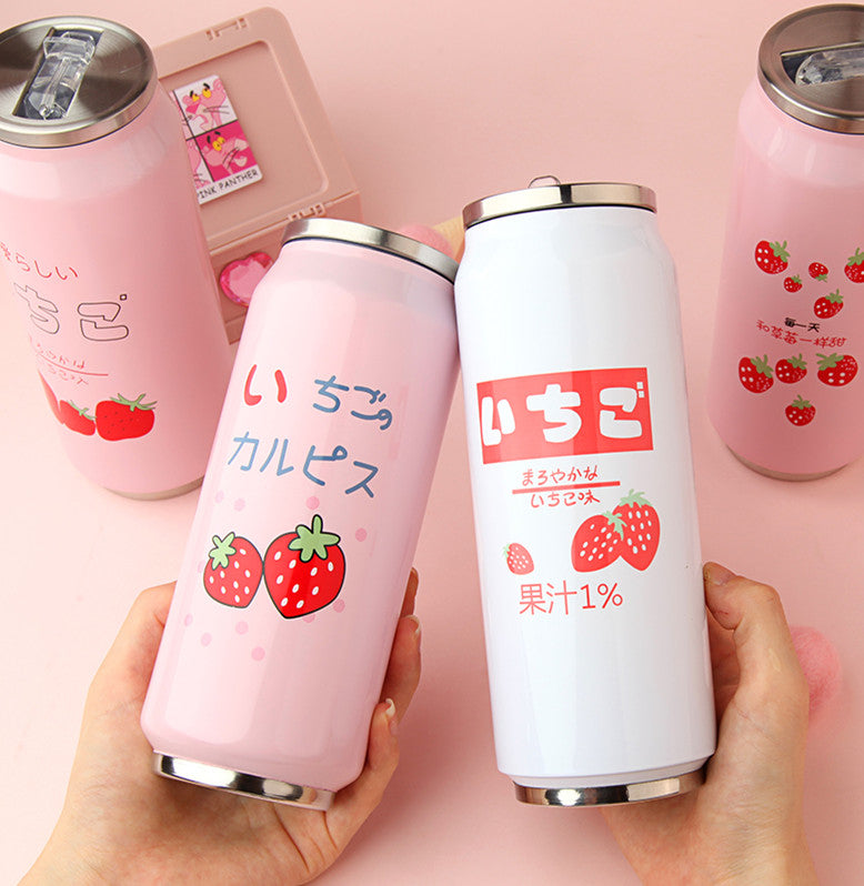 Strawberry Stainless Steel Vacuum Water Bottle JK1706