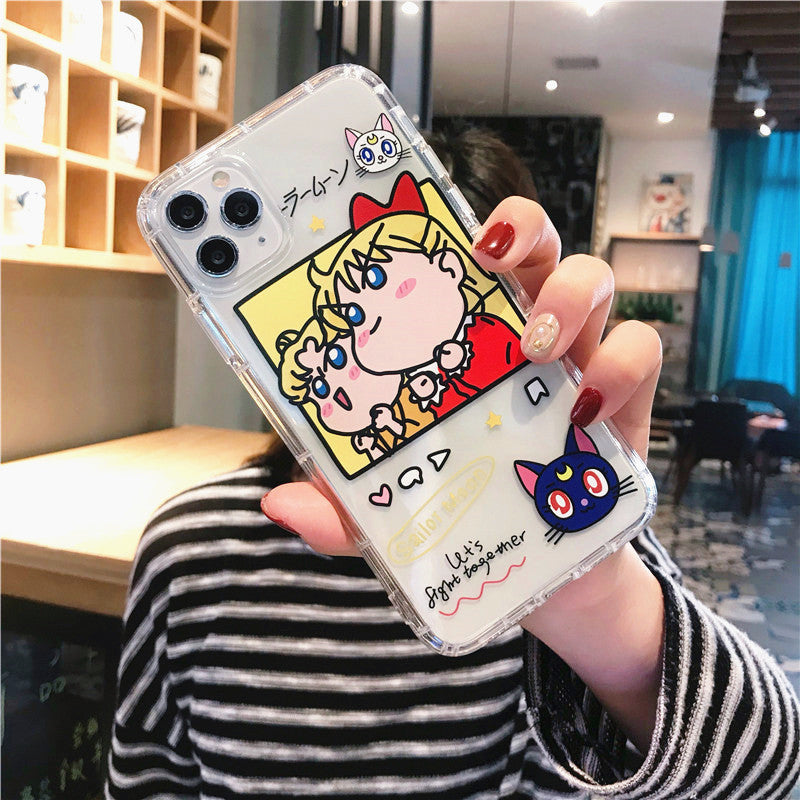 Lovely Sailormoon Phone Case for iphone 7/7plus/8/8P/X/XS/XR/XS Max/11/11 pro/11 pro max JK1931