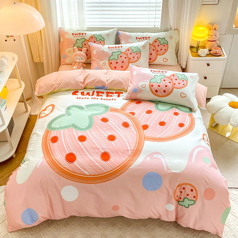 Kawaii Strawberry Bedding Set JK3452