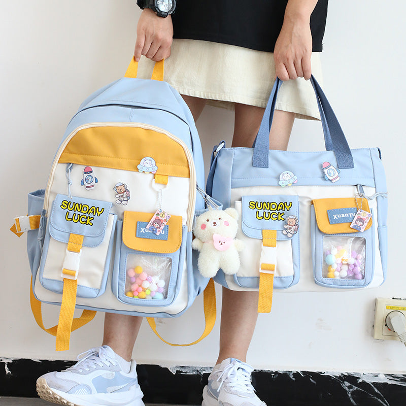 Fashion Cartoon Backpack and Shoulderbag Set JK3199