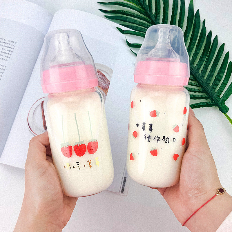 Cute Strawberry Nipple Water Bottle  JK2259