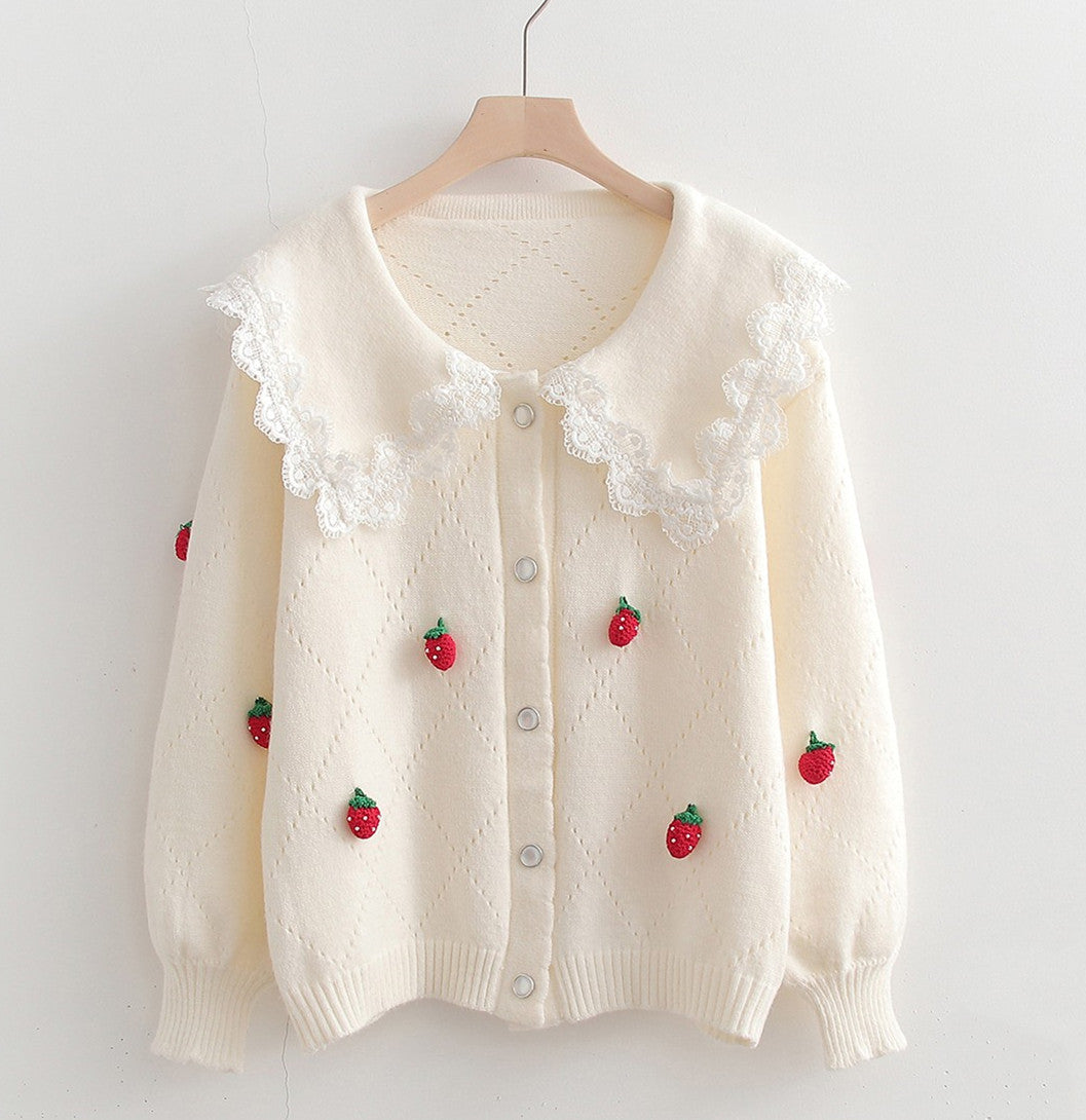 Fashion Strawberry Sweater Coat PN5234