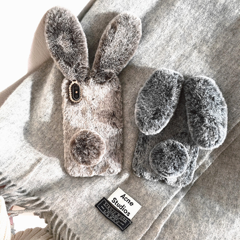 Plush Rabbit Phone Case for iphone7/7plus/8/8P/X/XS/XR/XS Max/11/11 pro/11 pro max JK1933