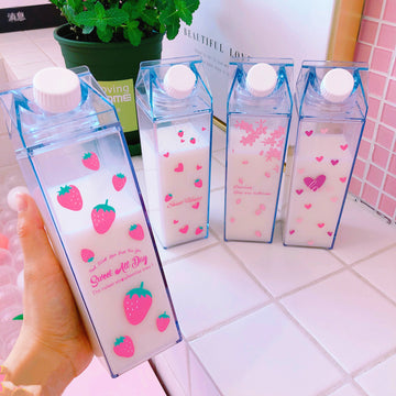 Kawaii Hearts and Strawberry Water Bottle  JK1087