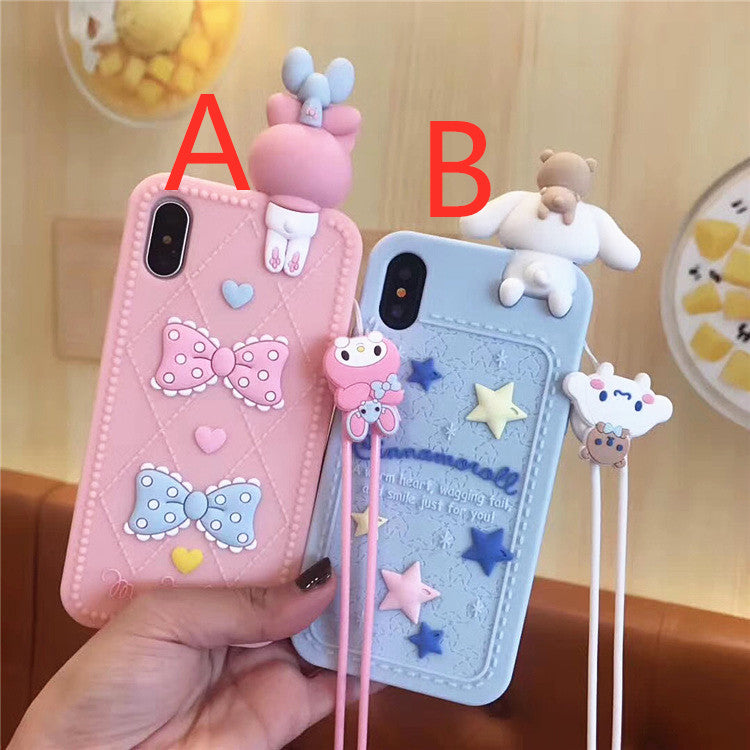 Cinnamoroll and My melody Phone Case for iphone 6/6s/6plus/7/7plus/8/8P/X/XS/XR/XS Max/11/11 pro/11 pro max/12/12pro/12mini/12pro max JK1853