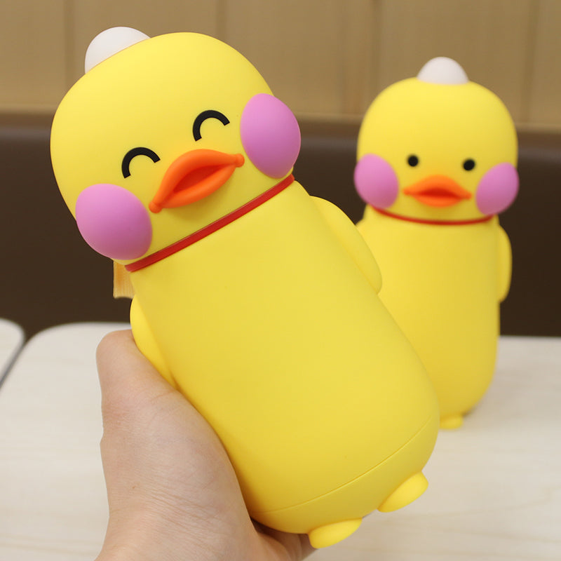 Kawaii Duck Glass Water Bottle JK1826