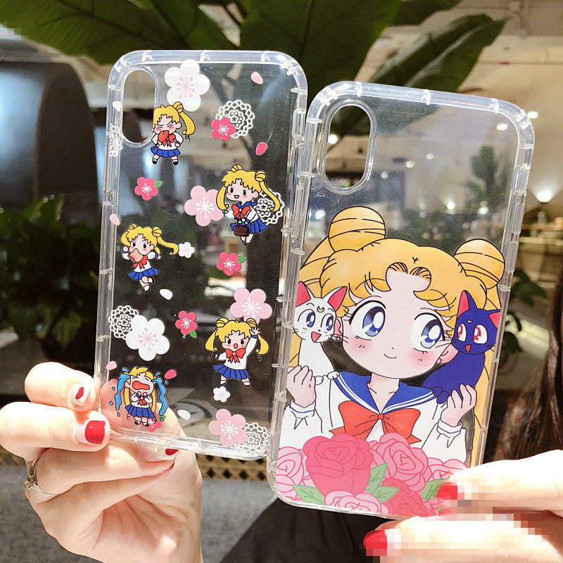 Transparent Usagi Phone Case for iphone 6/6s/6plus/7/7plus/8/8P/X/XS/XR/XS Max JK1215