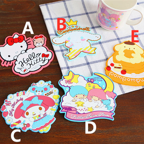 Cartoon Cinnamoroll and Hellokitty Cup Mat JK1660