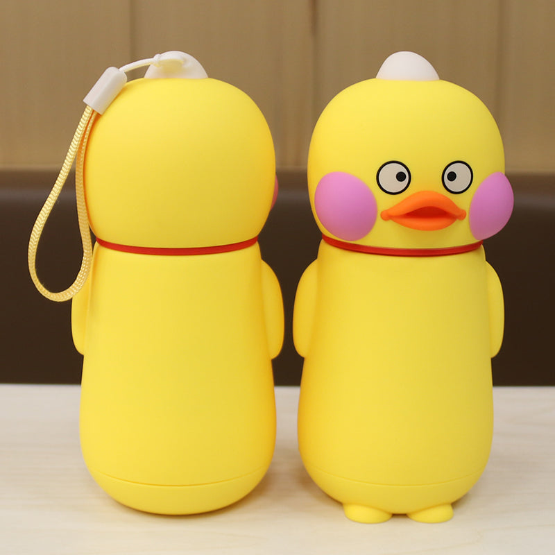 Kawaii Duck Glass Water Bottle JK1826