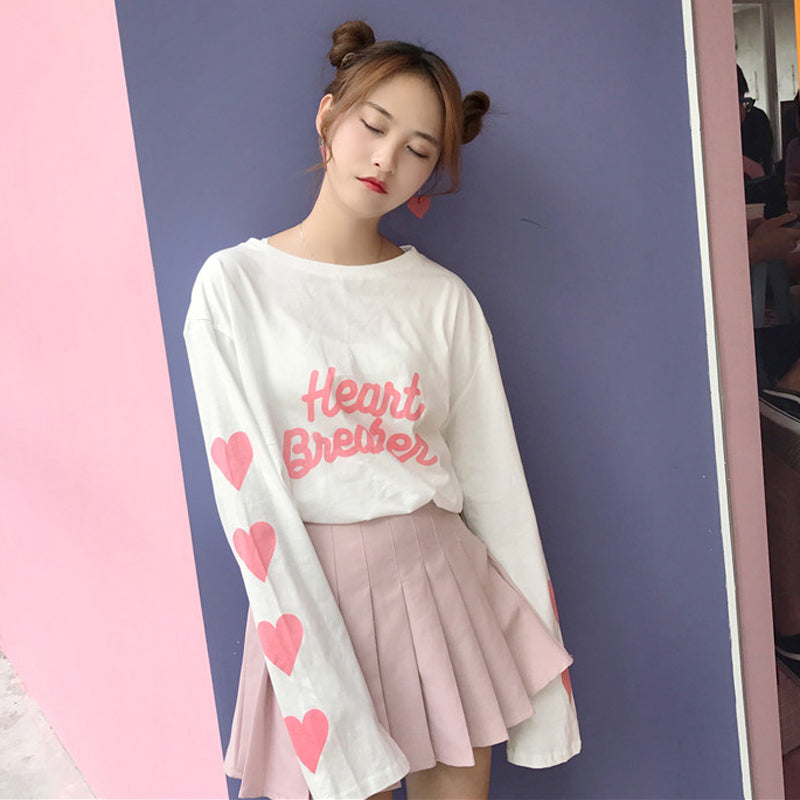 Love Heart Long Sleeve T-Shirt  JK1269