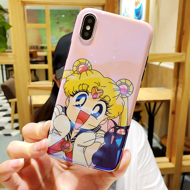 Luna and Usagi Phone Case for iphone 6/6s/6plus/7/7plus/8/8P/X JK1406