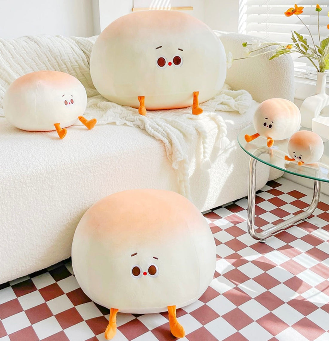 Kawaii Steamed Bread Hold Pillow PN5451