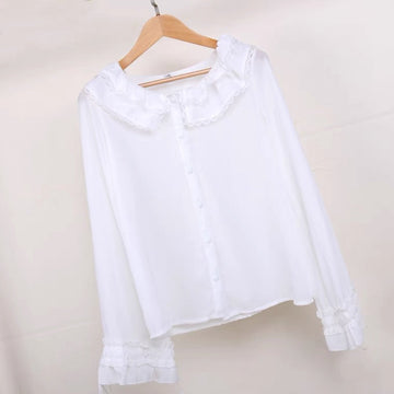 Fashion White Long Sleeve Shirt PN5110